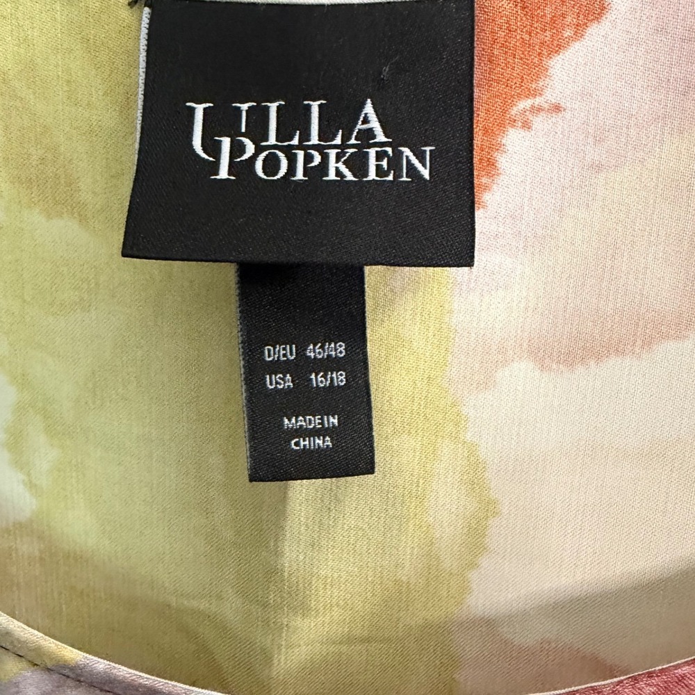 Ulla Popken Abstract Painterly Print Sleeveless Maxi Dress 16/18 Wild Bright - Picture 4 of 10